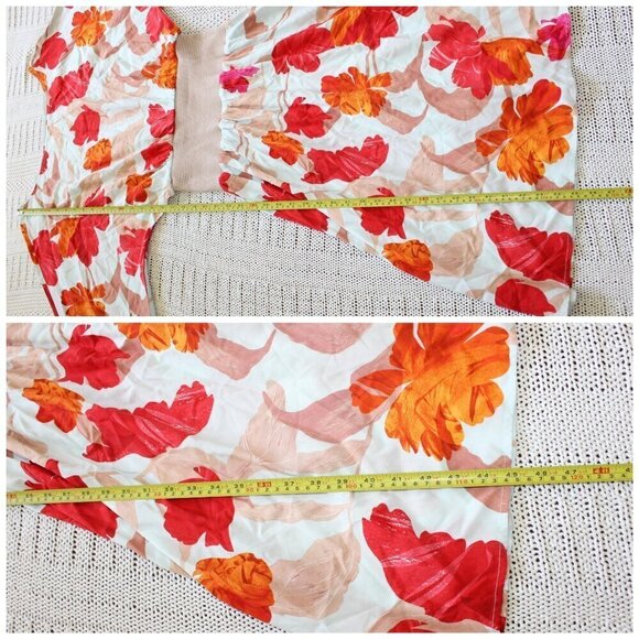 Anthropologie Maeve Gemma Floral Midi Dress M Greek goddess Waisted Silhouette - Picture 4 of 11